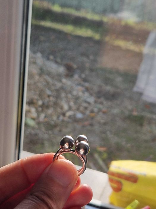 Inel Sculptural din Argint 925 – Design Modern cu Bile din Argint