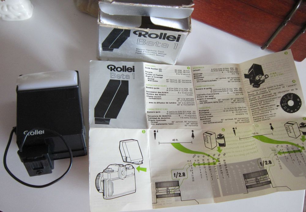 Flash Rollei Beta 1  made in Singapore +instructiuni, functional
