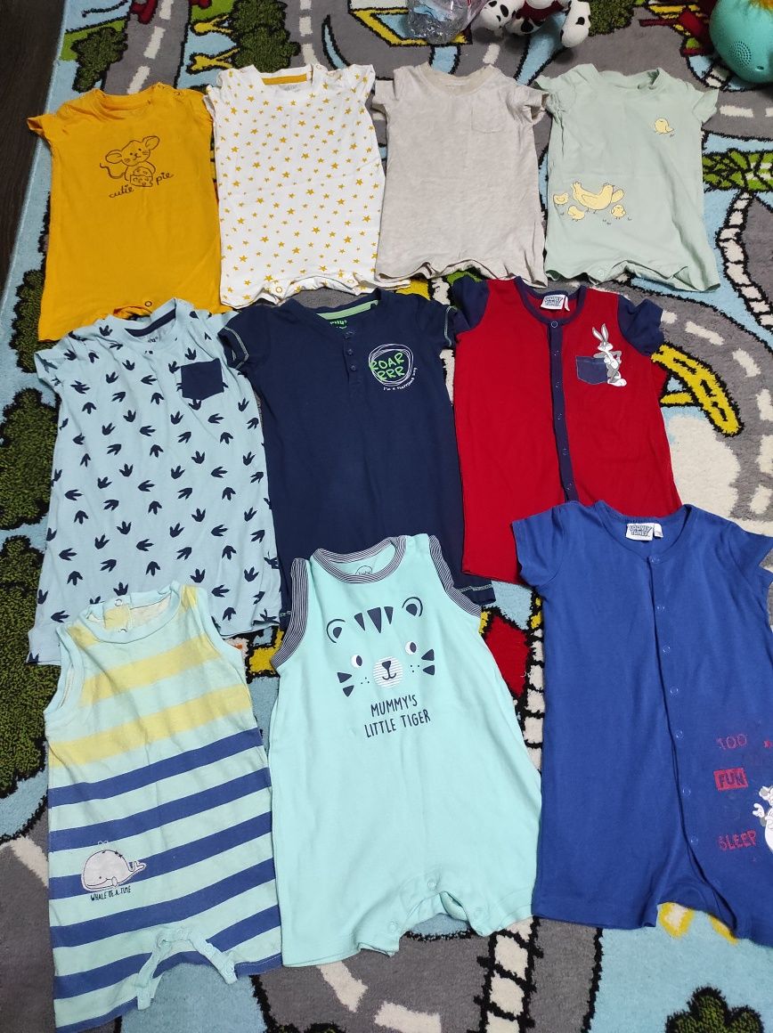 Lot haine bebe vară salopete 80-86