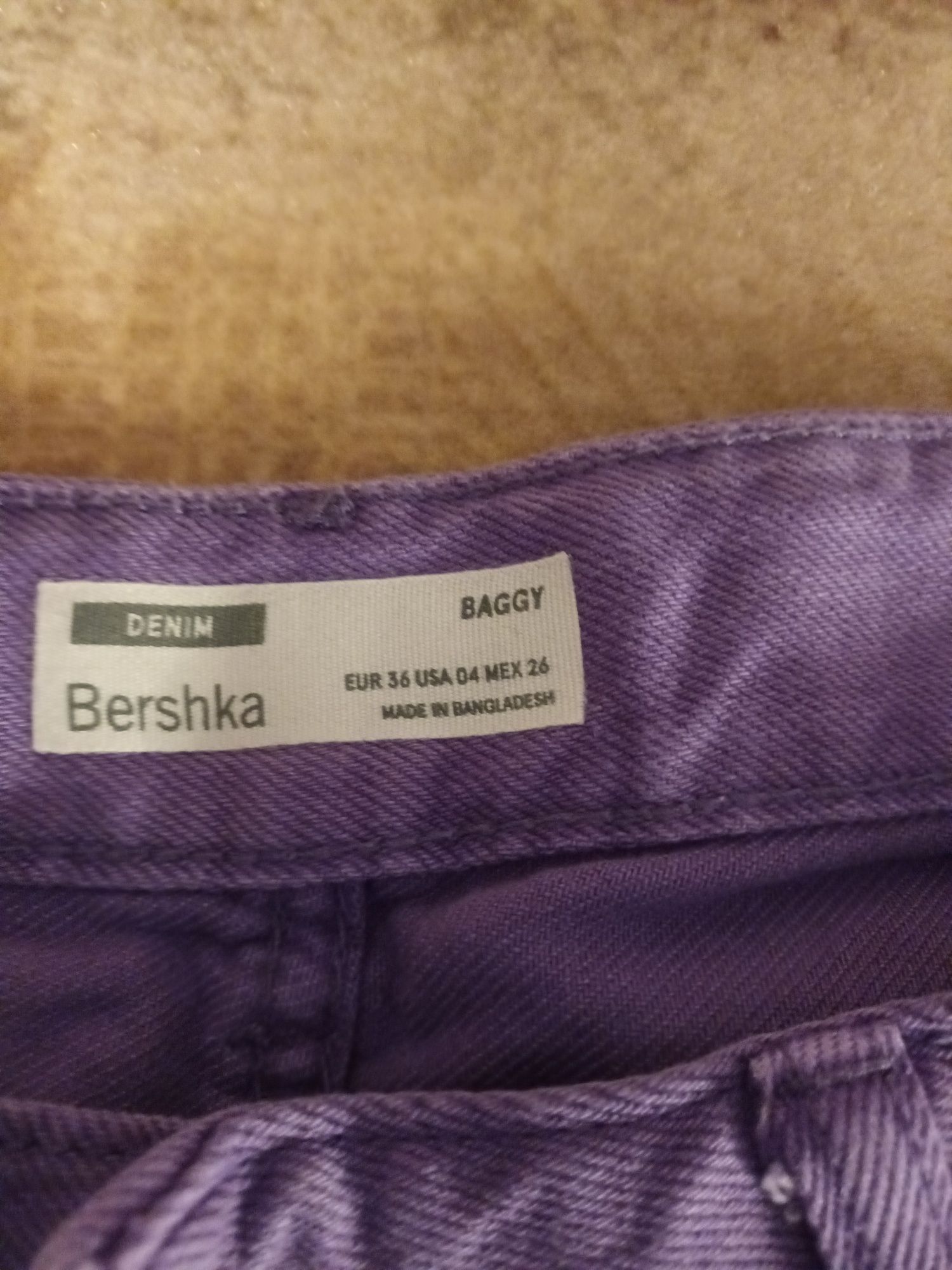 Pantaloni Bershka de blugi mov