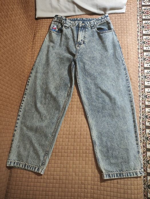 Джинсы багги широкие