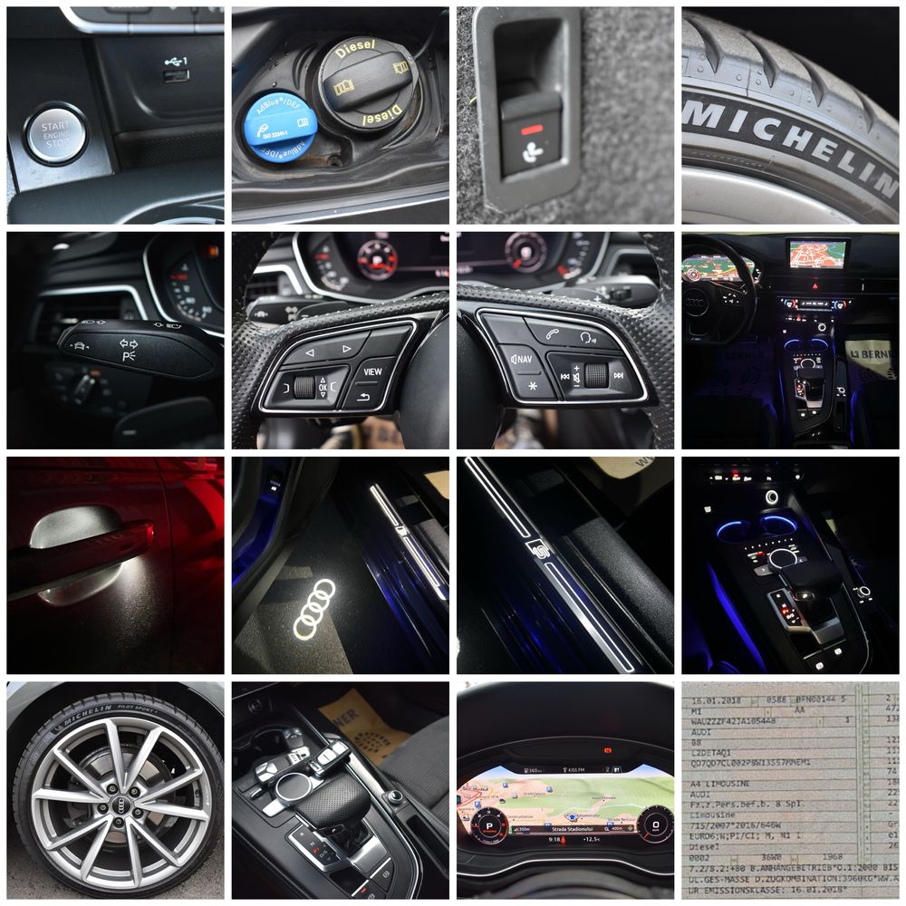AUDI A4 • 3xS-LINE • QUATTRO • COCKPIT •2.0 tdi 190cp • DIESEL • EURO6