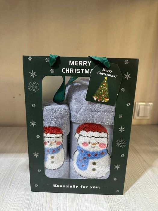 Новогодние полотенца в упаковке подарочной