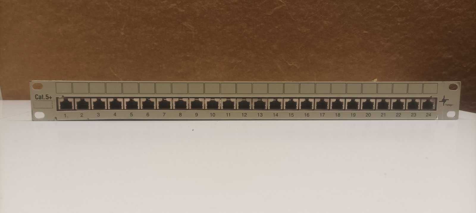 Patch панел с 24 порта - Cat 6 и Cat 5