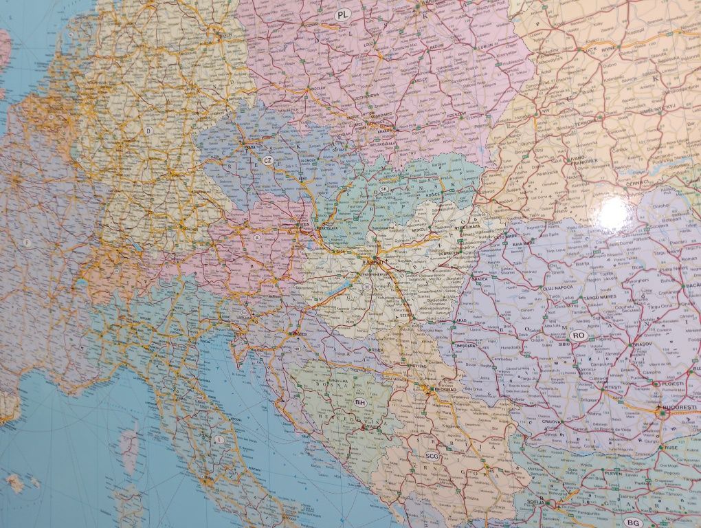 Harta politica magnetica Europa