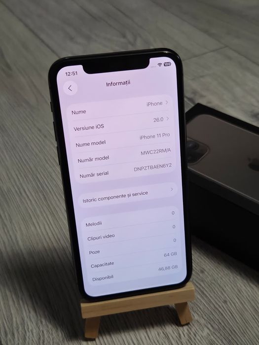 Vând iPhone 11 Pro, 64GB
