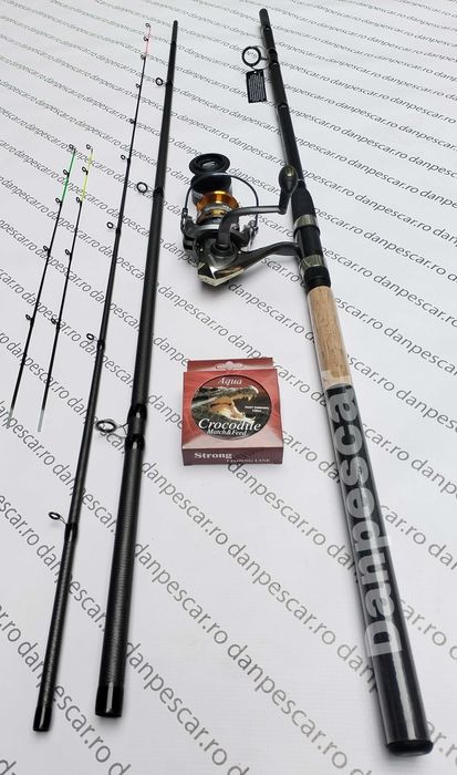 SET FEEDER PRO FL Lanseta Black Panther 3,90m + EFB5000 si 150m fir