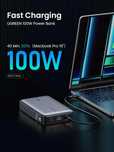 UGREEN 20000mAh 100W Power Bank, аккумулятор Быстрая зарядка 3-в-1