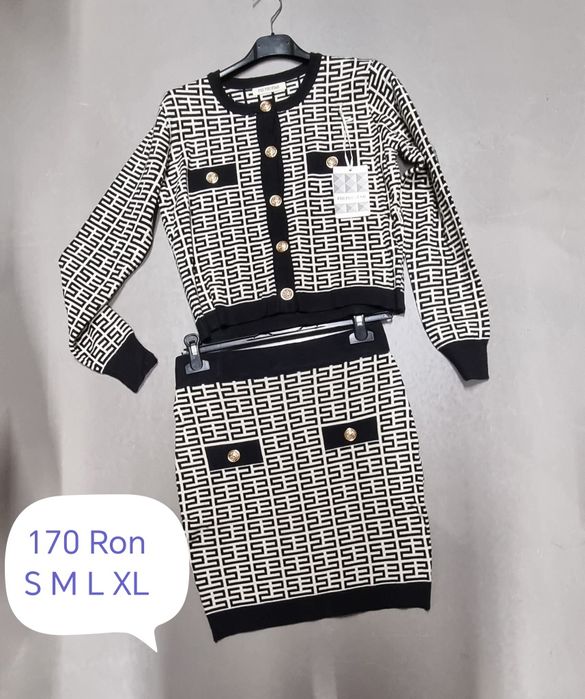 Compleu tricot fustă si bluză