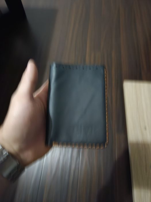 Vand portofel din piele naturala cusut manual