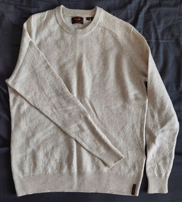Superdry Harlo Crewneck Sweater Пуловер Светло бежов XL Като Нов
