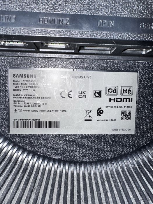 Monitor Gaming Curbat Samsung Odyssey 27” (240Hz, G-Sync, Full HD, VA)