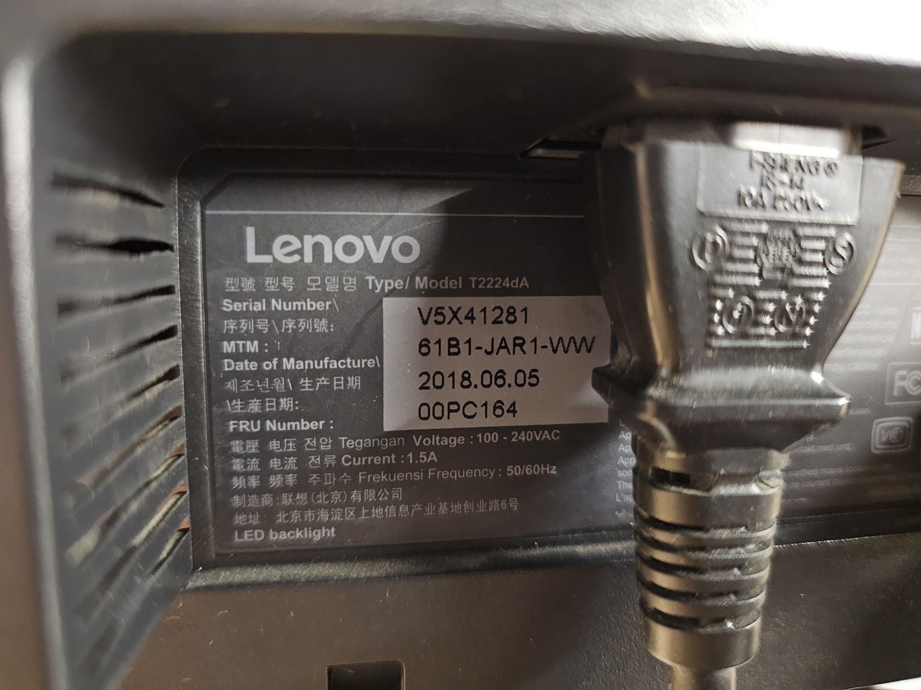 Монитор Lenovo T2224 22'IPS FULL HD