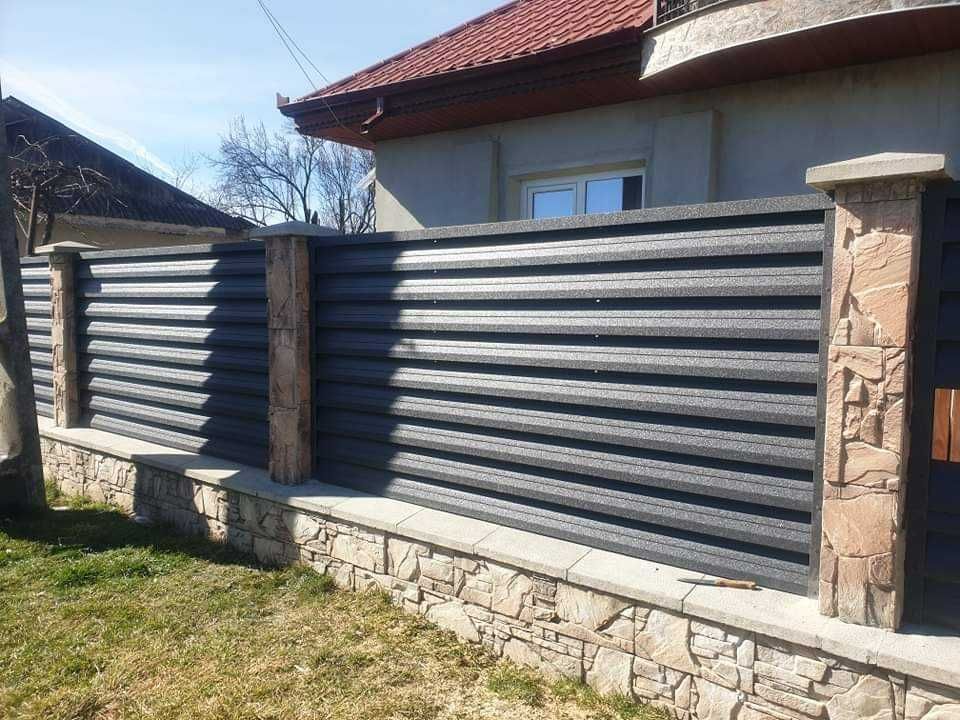 Garduri si porti din panou tip jaluzele, sipca metalica si alte modele