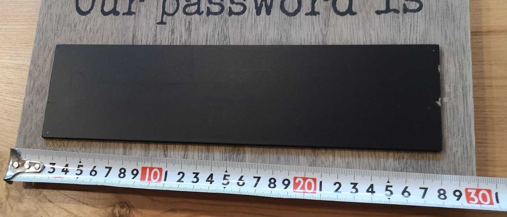 Decoratiune Placa lemn anunt mesaj - Folositi parola noastra de Wi-Fi