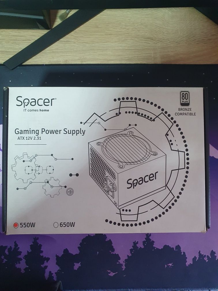 Vând sursă Spacer gaming