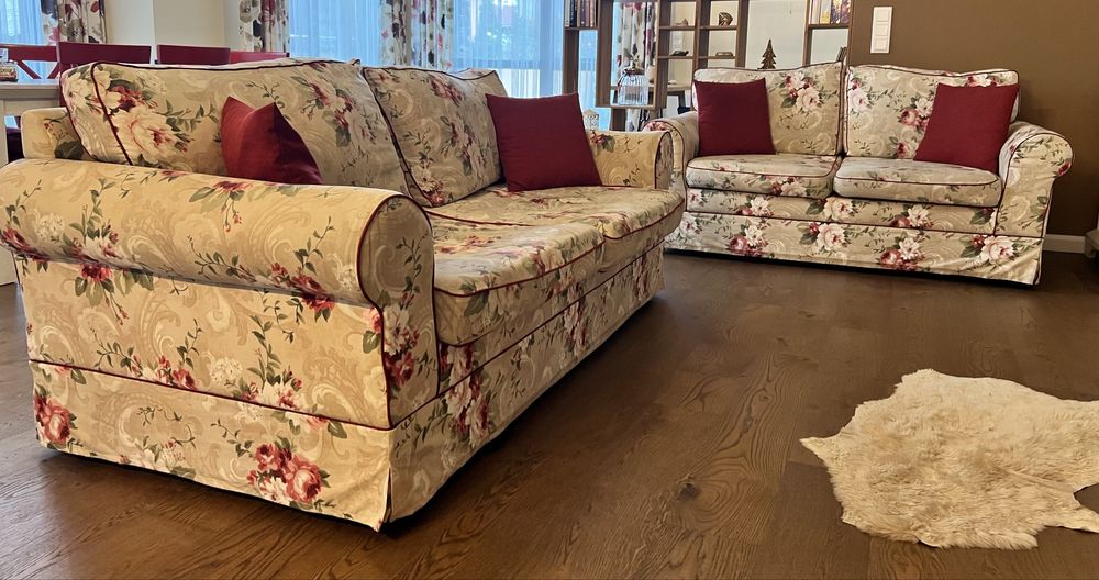 Комплект 3-ка и 2-ка дивани с функция сън