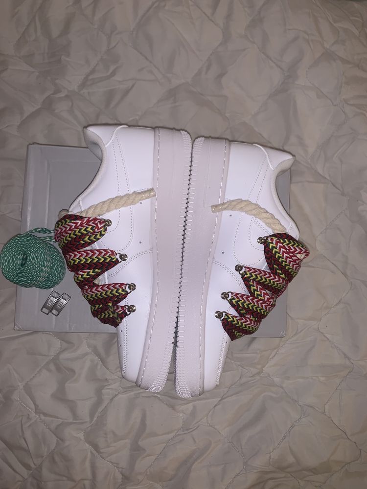Nike air force 1 custom made rope lace lanvin