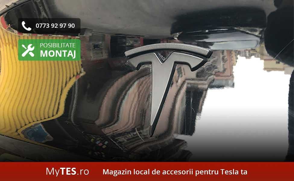 Embleme negru mat (capota / portbagaj / volan) - Tesla Model 3 / Y