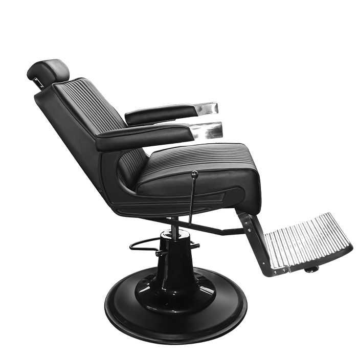 Професионален бръснарски стол Weelko, Quiff - Черен - Гаранция!