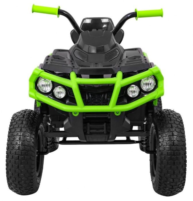 ATV electric pentru copii (0906 AIR) cu roti gonflabile Negru/Verde