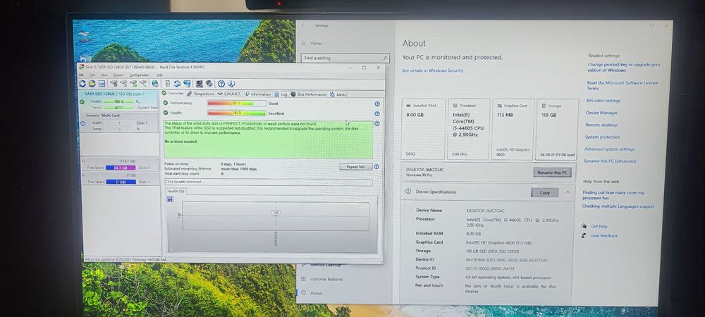 Unitate Calculator PC Lenovo E73 Intel i5-4460S 8 GB RAM SSD Nou 128GB