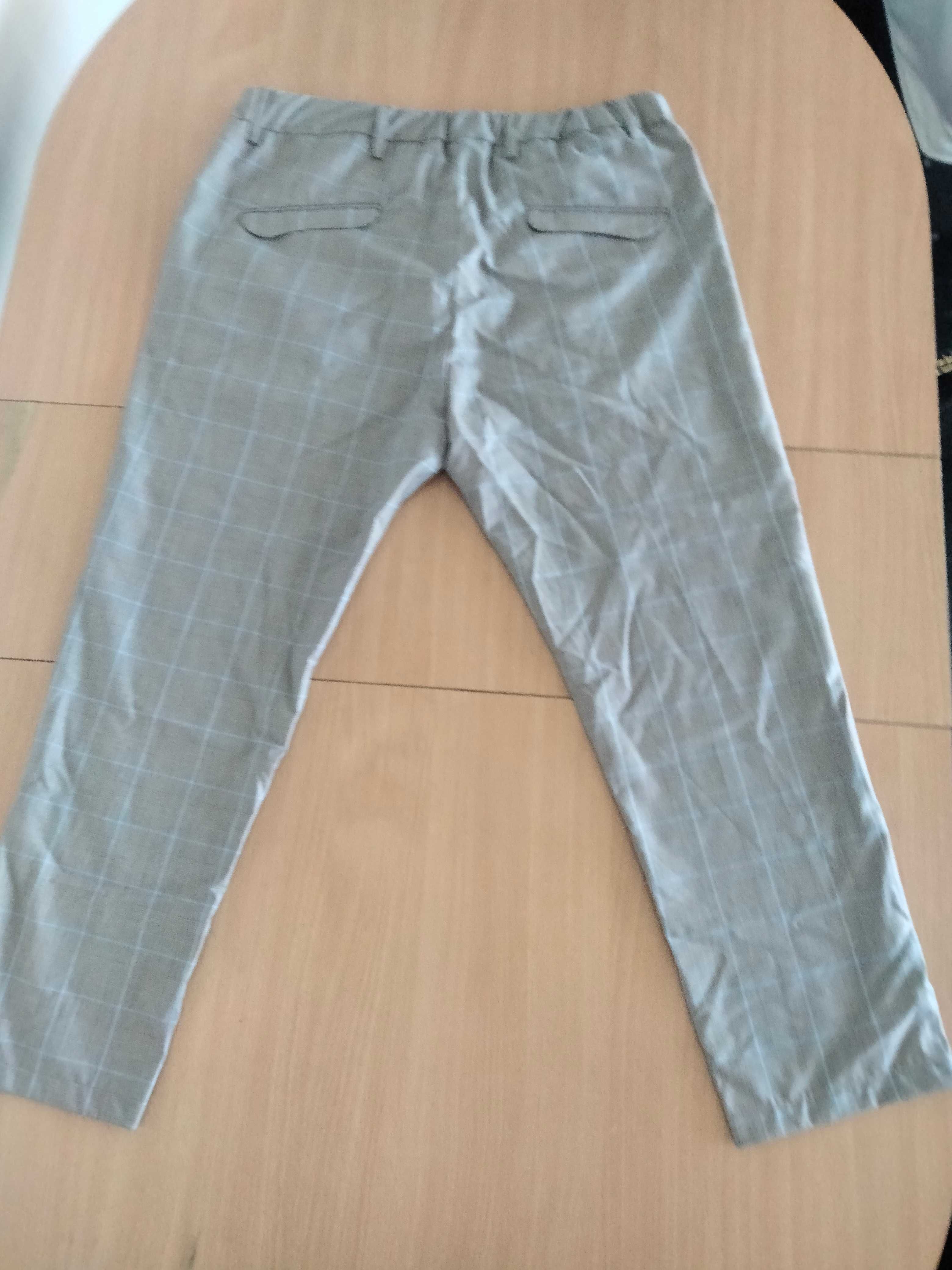 Pantaloni subtiri vara Bigotti in carouri slim body 56 L - XL noi