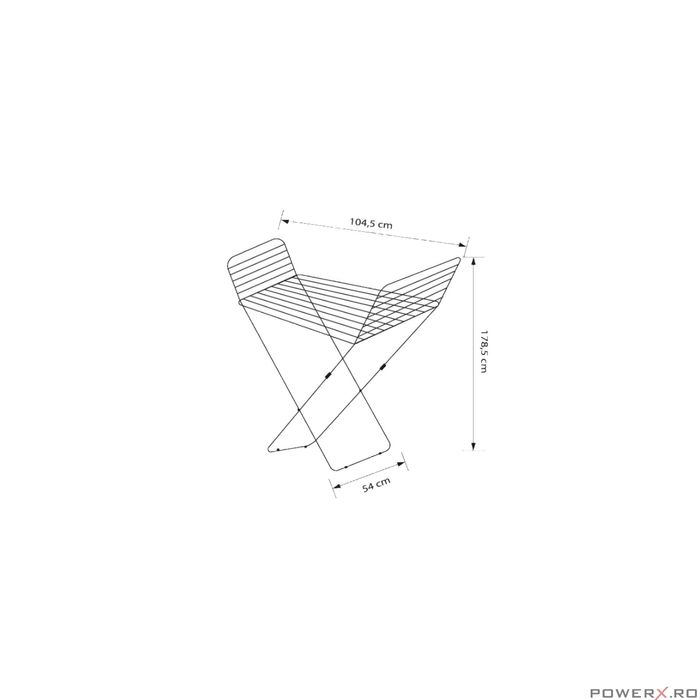 Uscator de rufe, metalic, oblic, 18 metri, Sepio
