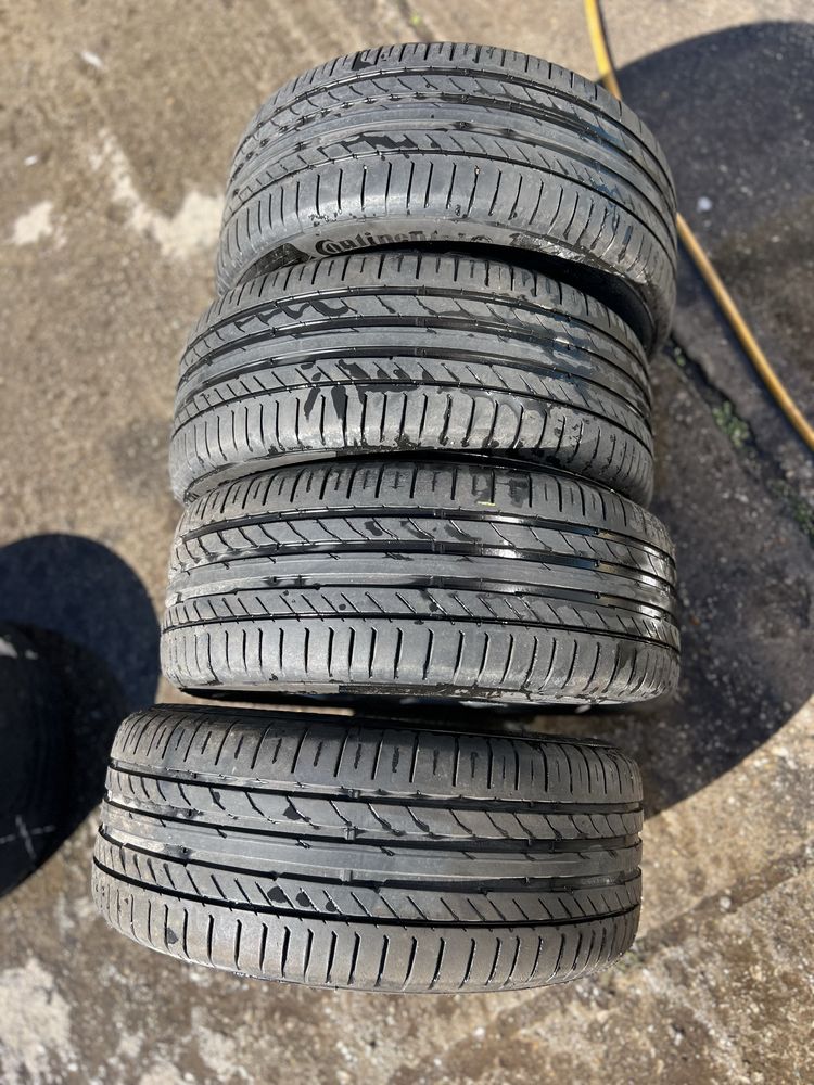 Лети джанти с гуми от Audi  225/50/17 . Continental dot 18 .Цена компл