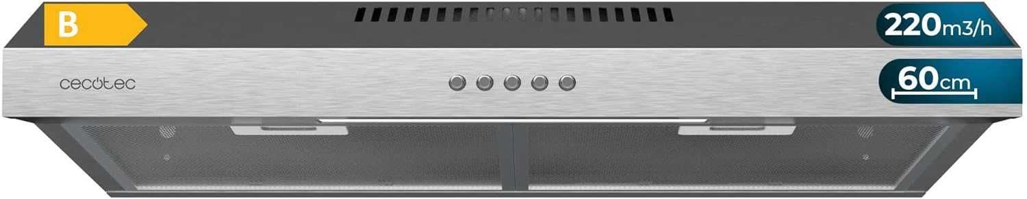 Абсорбатор Cecotec Bolero Flux 60см 220 м3/ч, 70W мотор, ЛЕК ДЕФЕКТ