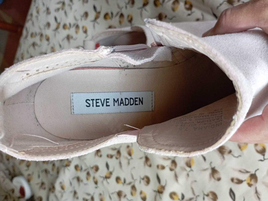 Млечно-розови Steve Madden от естествен велур, №38
