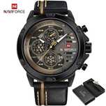 Мъжки часовник Naviforce Watch Army, Черен / Златист