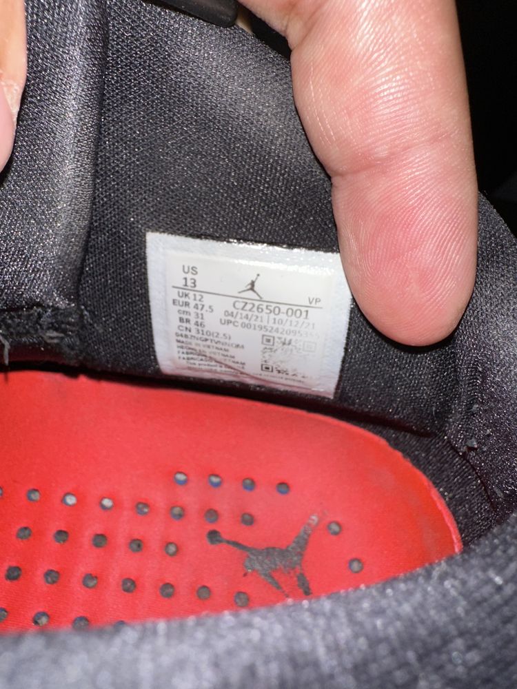 Jordan 36 low black / crimson red size US13/UK12/EU47.5