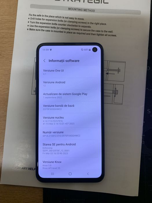 Samsung Galaxy S10e, 128gb, 6gb ram, stare perfecta de functionare