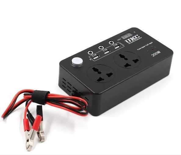 Invertor auto AC/DC 12V-220V 200W LCD/USB