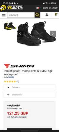 Incaltaminte/ghete /bocanci moto shima edge waterproof