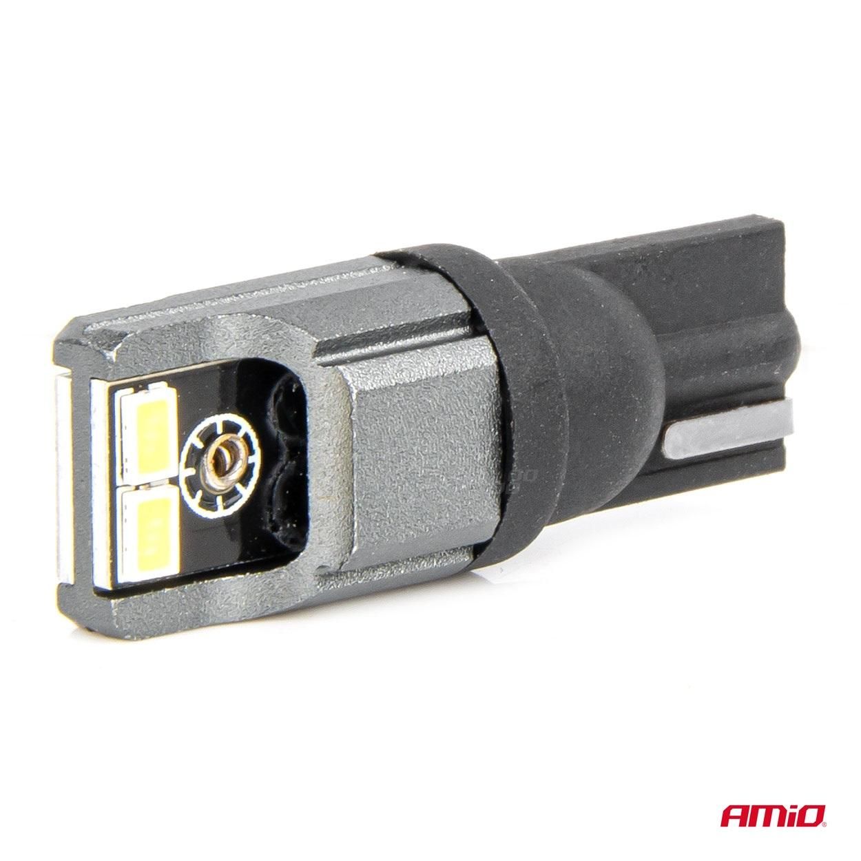 Canbus led крушки 3020 4smd t10 w5w w10w 12v 24v amio-03717