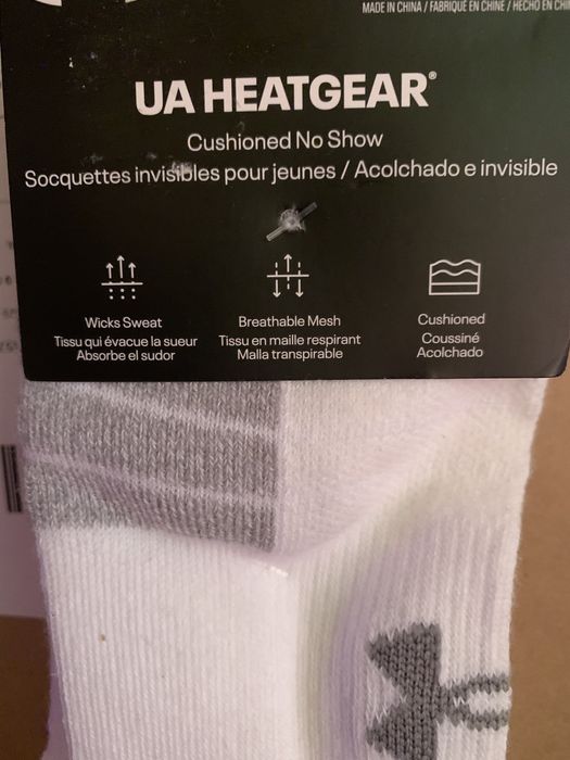 Șosete Under Armour UA HeatGear 3 Perechi  Albe