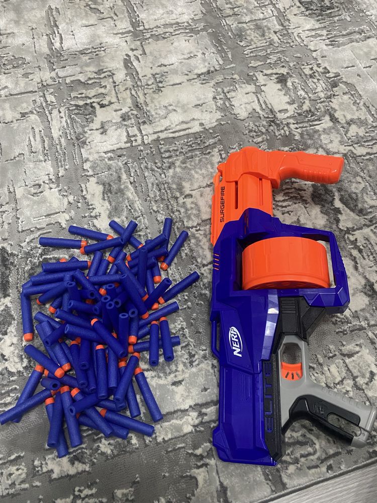 Blaster Nerf N-Strike Surgefire ca NOU+ 80 gloanțe ! Negociabil