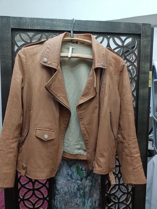 кожаная  итальянская куртка