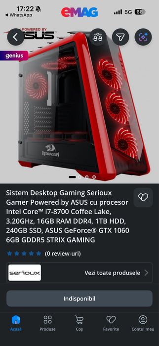 PC Gaming ASUS Intel i7-9700 GeForce GTX 1060 6 GB