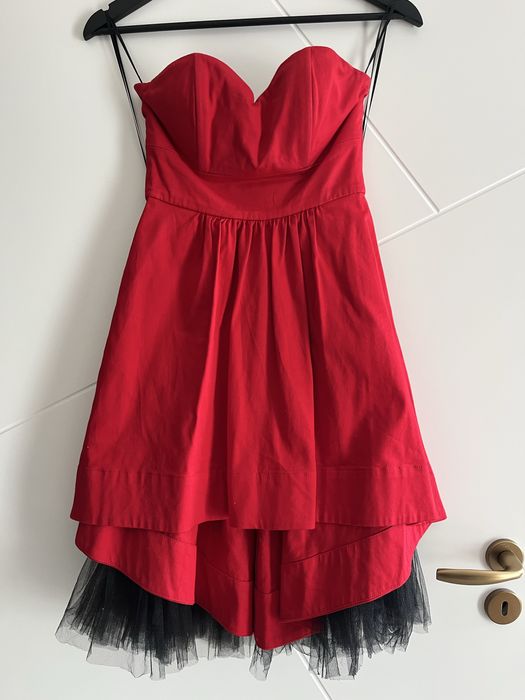 Официална червена рокля AVIN