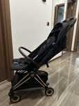 Carucior pentru copii Cybex Coya - Sepia Black cu cadru Rosegold