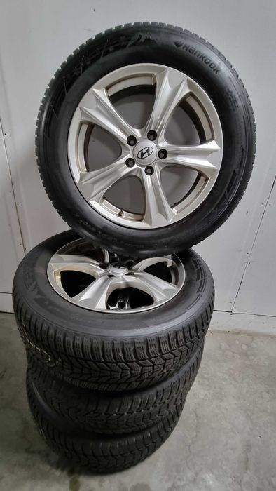 Jante aliaj Hyundai Santa Fe 3 + Cauciucuri de iarna Hankook