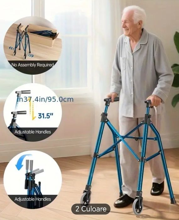 Cadru cu roti pentru deplasare ,pliabil ,din aluminiu!