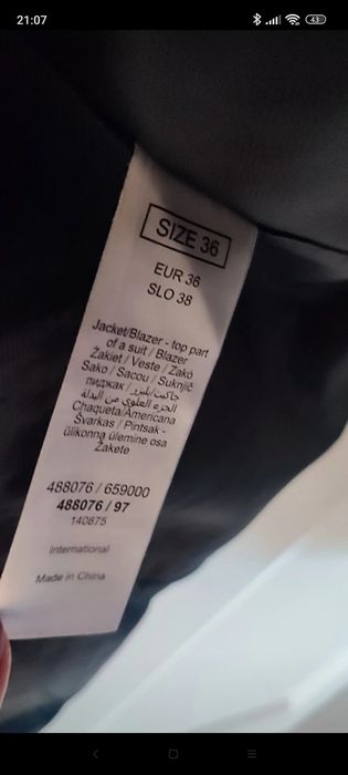 Paltonaș elegant Orsay, negru cu alb, stil Chanel, amestec de lână