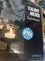 Свещник за 8 свещи метал/дърво , Красив чаен свещник+10свещи