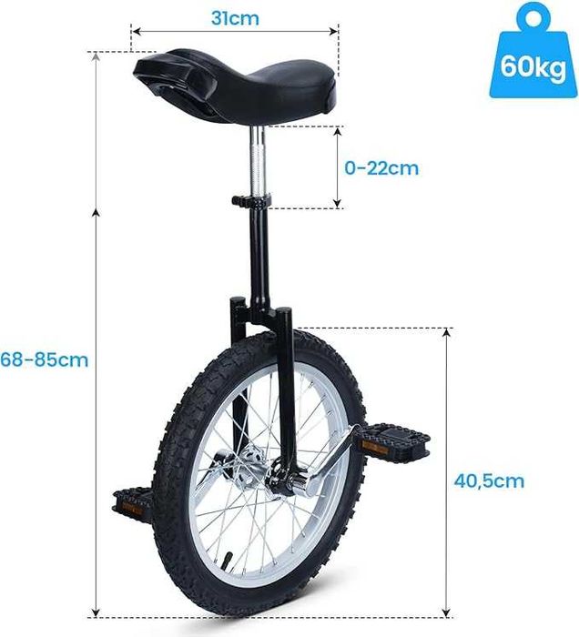 Tonchean Monocicletă 16 inch cu înălțime reglabilă