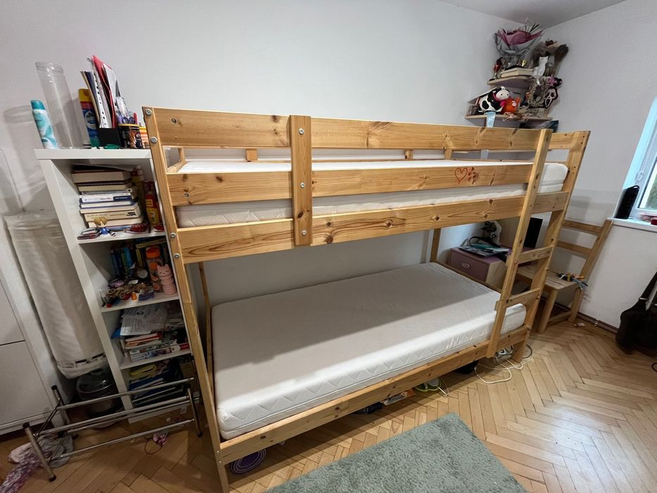 Pat lemn pin supraetajat ikea