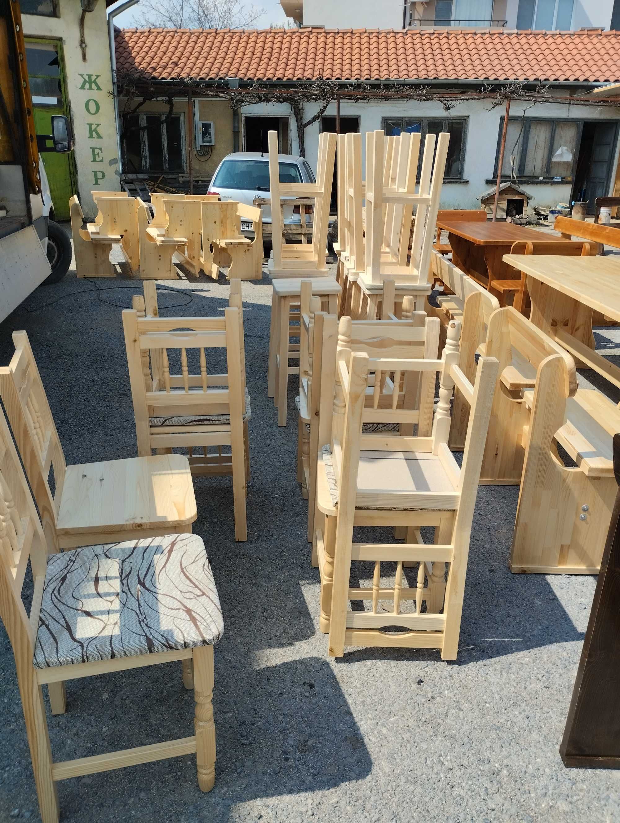 Дървени столове, кухненски